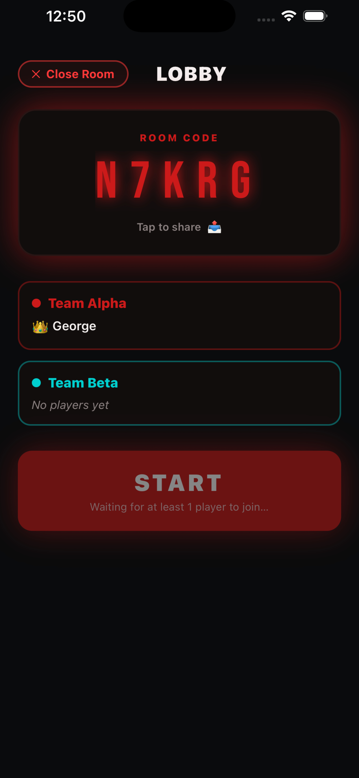 Jam Clash game lobby